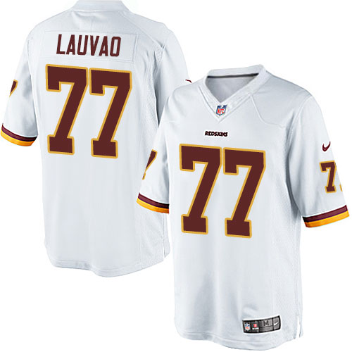 Youth Elite Shawn Lauvao Nike Jersey White Road - #77 NFL Washington Redskins